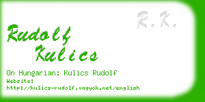 rudolf kulics business card